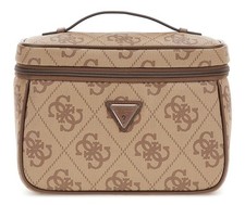 GUESS trousse de maquillage Toiletry Train Case Latte Logo / Brown