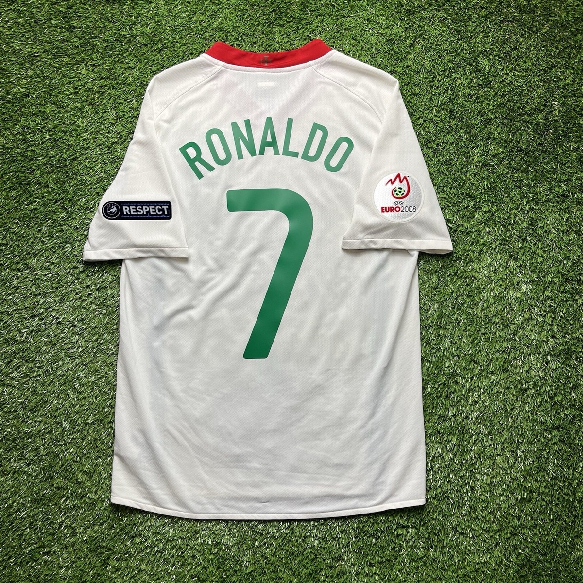 2008 Portugal Cristiano Ronaldo Jersey Shirt Nike 7 Small S White