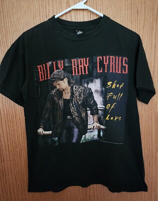 Vtg 1999 Billy Ray Cyrus Shot Full Of Love Concert T-Shirt Sz Medium 
