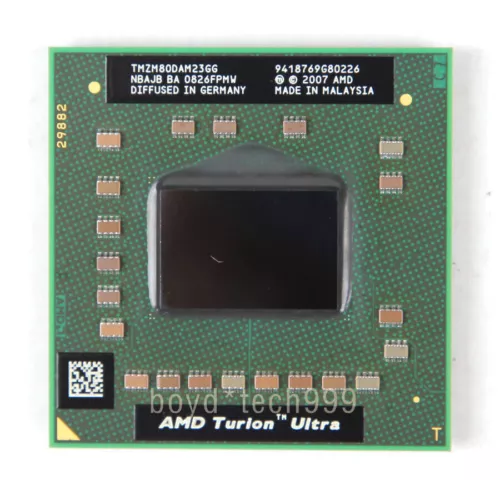 AMD Turion X2 Ultra ZM-80 Dual-Core CPU TMZM80DAM23GG 2.1 GHz 1800 MHz Socket S1 - Picture 1 of 1