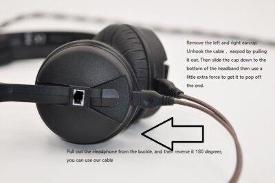 SENNHEISER HD25-1 II  PCOCCケーブル付 3.5mm OCC Audio Cable with mic For Sennheiser HD25-1 II HD 25-C II