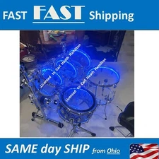 4 piece drum kit - 5 piece drum kit - 6 piece drum set - LIGHT UP YOUR DRUMS