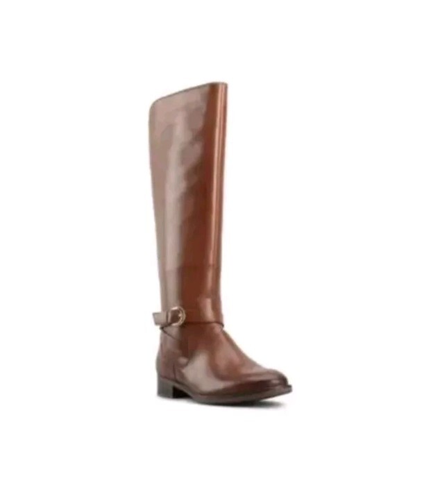 Clarks Hamble High Ladies Dark Tan Knee High Leather Boots Size UK 5 D