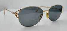Vintage Sophia Loren 306 Gold White Oval Metal Sunglasses FRAMES ONLY