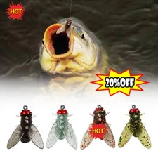 20pcs Bionic Fly Fishing Bait 5 New Fly Hook Soft Bait Add Fish Attrac SALE-