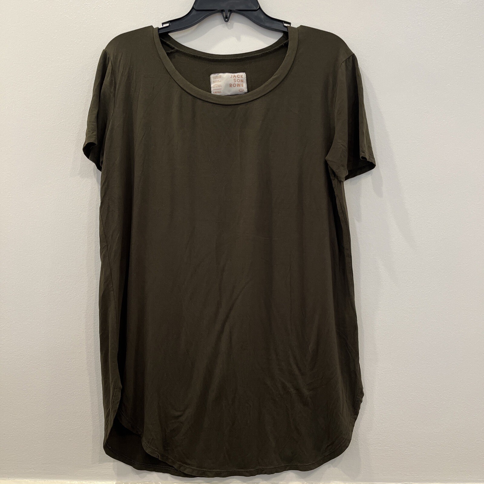 FILA T shirt donna Jackson Rowe verde scuro girocollo maniche corte spandex modale