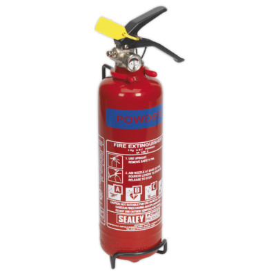 Feuerlöscher 1kg Trocken Pulver - Sealey SDPE01 Neu