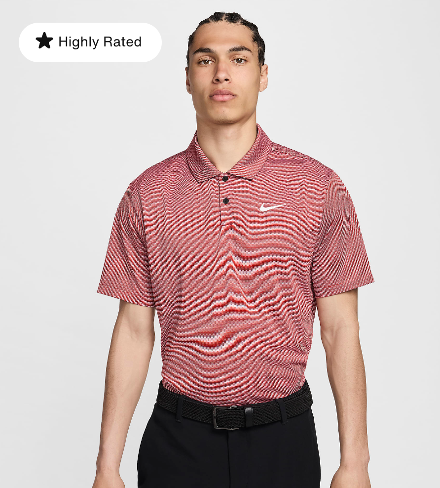 Nike Men's Dri-Fit Tour Jacquard Golf Polo, XL, Dragon Red