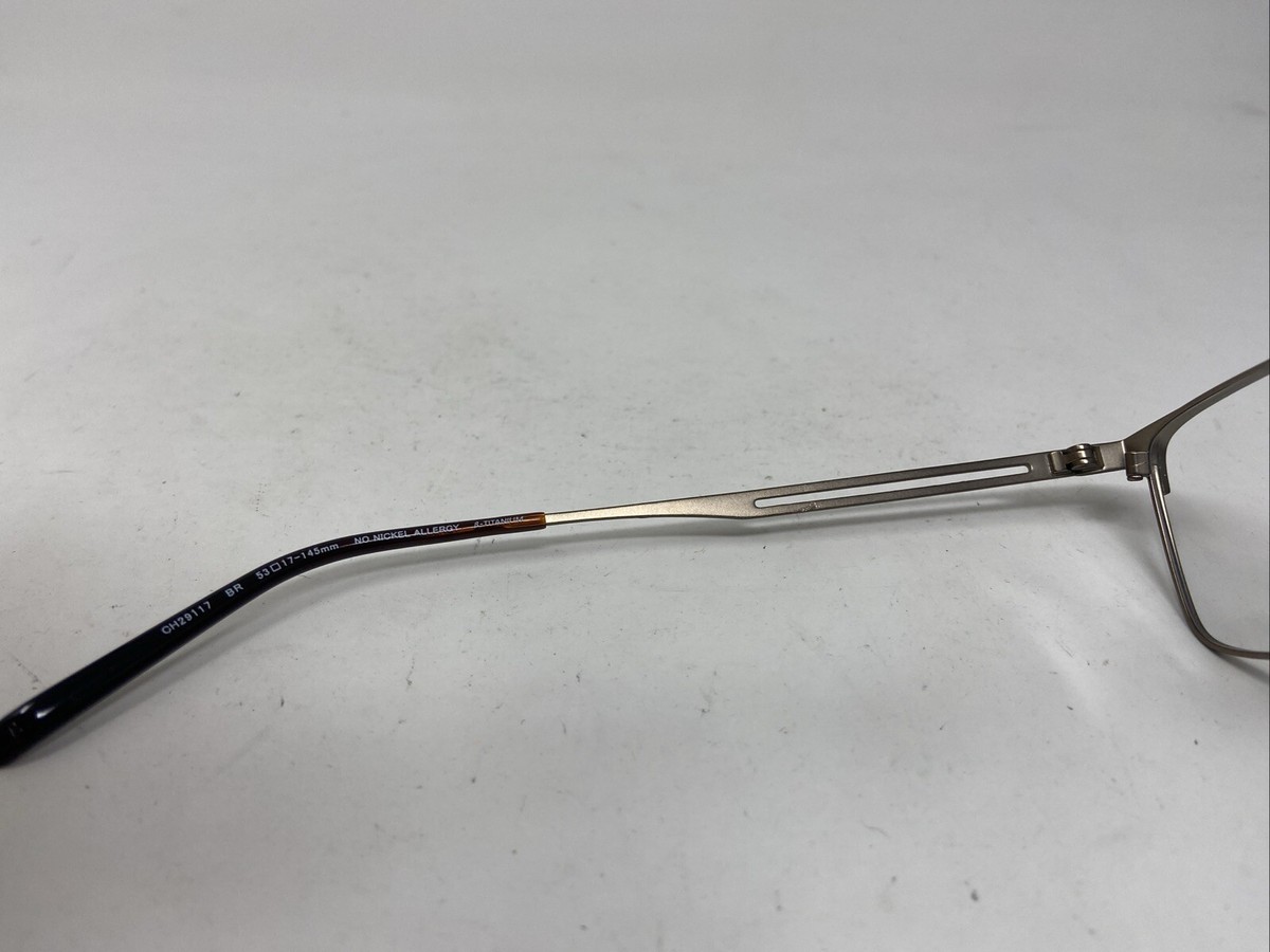 CHARMANT TITANIUM CH29117 BROWN GOLD 53-17-145 EYEGLASSES  display picture 2