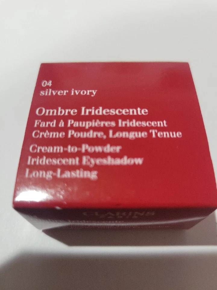 Clarins Ombre Iridescente Cream To Powder Eyeshadow 04 Silver Ivory NIB - Image 2 of 4