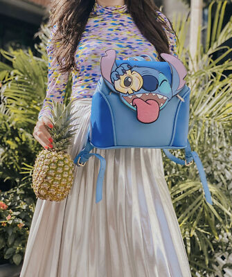 【海外限定】Disney × Danielle Nicole スティッチバッグ Danielle Nicole x Disney Lilo & Stitch Face Crossbody, Blue, One