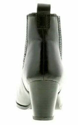 New Comfort Plus Kayleigh Leather Wide Fit Chelsea Ankle Work Boots Black UK 4 - Picture 4 of 4
