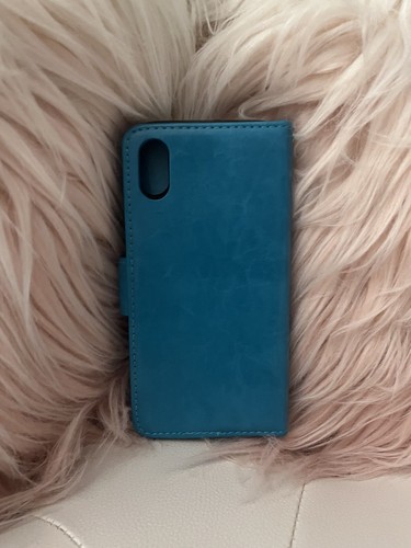 Funda Folio de Cuero Sintético Elefante En relieve Azul Apple iPhone X/XS - Imagen 9 de 12