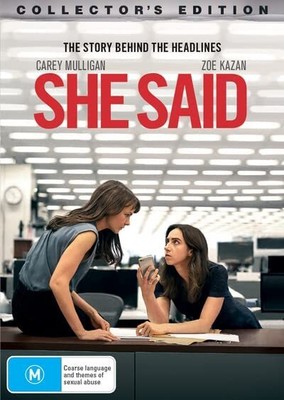 She Said DVD | Carey Mulligan, Zoe Kazan | Region 2 & 4