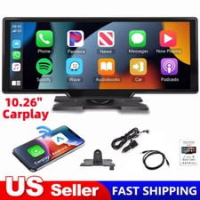 10.26" 2K Car Portable Wireless Apple CarPlay Android Auto Touch Screen Radio FM