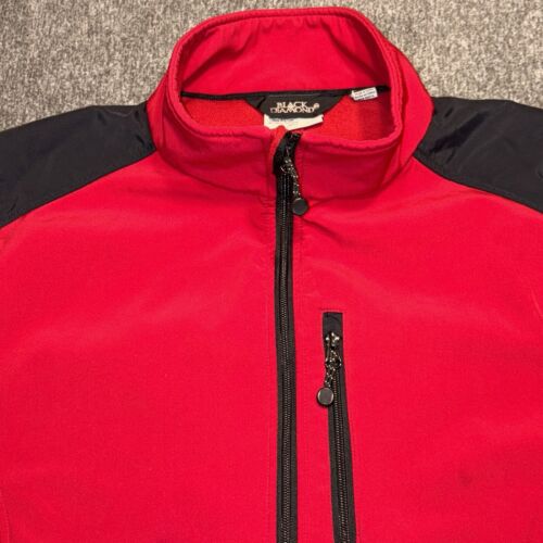 BLACK DIAMOND Soft Shell Fleece Lined Jacket Mens Black And Tan Size X Large - Picture 2 of 16