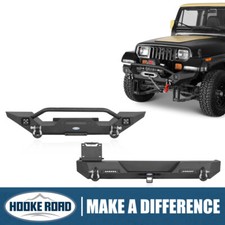 Hooke Road Black Steel Front Bumper Or Rear Bumper Fit Jeep Wangler Yj 1987-1995 Hooke Road Black Steel Front Bumper Or Rear Bumper Fit Jeep Wangler Yj 1987-1995