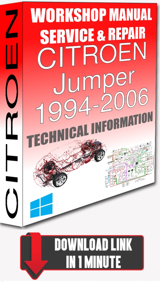 Manuale officina assistenza e riparazione CITROEN JUMPER 1994-2006 +CABLAGGIO | DOWNLOAD