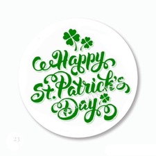 Happy St Patrick's Day Favors Shamrocks Scrapbook Stickers Envelope Seals