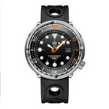 Nero Limitata STEELDIVE SD1975C VER2.0 Diver Orologio Seiko Tuna Gomma Nero