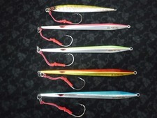 "5" 200 GRAM SUPER SPEED JIGS BY BLACK DOG 200g SPEED JIGGING SHIMANO FLAT FALL 
