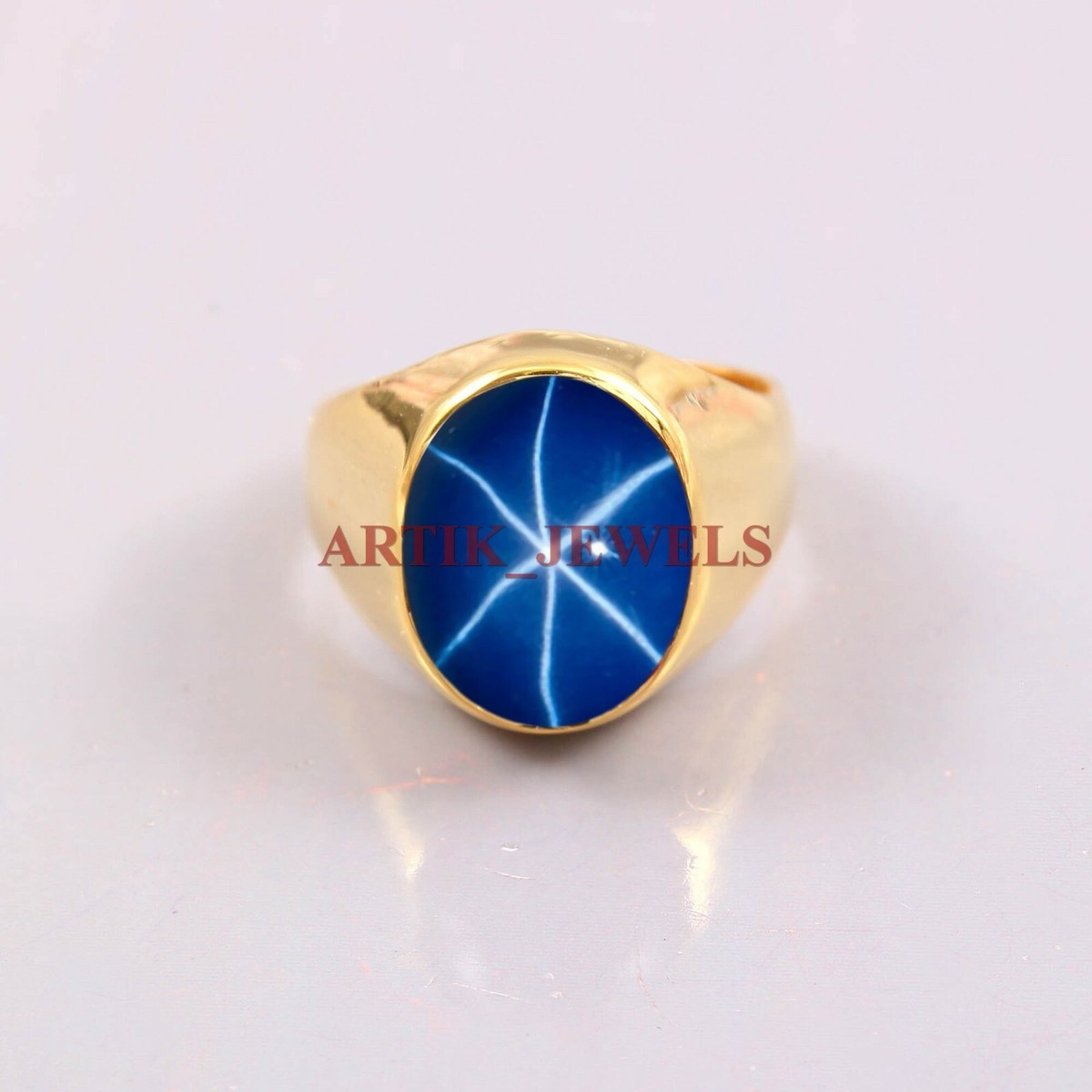 Lab Created Linde Star Gemstone With Gold Plated925 Sterling