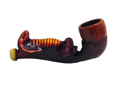 tobacco snake Smoking by Maxbaviaan on DeviantArt as this leather is loaded up with oils and waxes Hand Carving Snake Design Briar