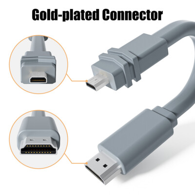 Ultra Short Micro HDMI Cable to HDMI 4K@60Hz HDR CEC 15cm for GoPro  Hero 7/6