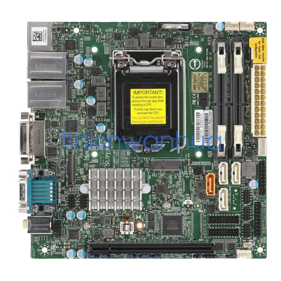 For Supermicro X11SCV-L Single Socket LGA-1151 DDR4 Mini-ITX Server Motherboard - Image 2 of 2