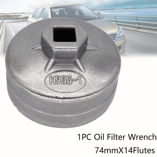 1pc Car 74mm x 14 Flute Oil Filter Cup Cap Wrench Remover Tool For BMW