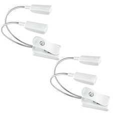 2x PROFI LED Schwanenhalslampe weiß, Lampe Leselampe Klemmlampe incl. Batterien