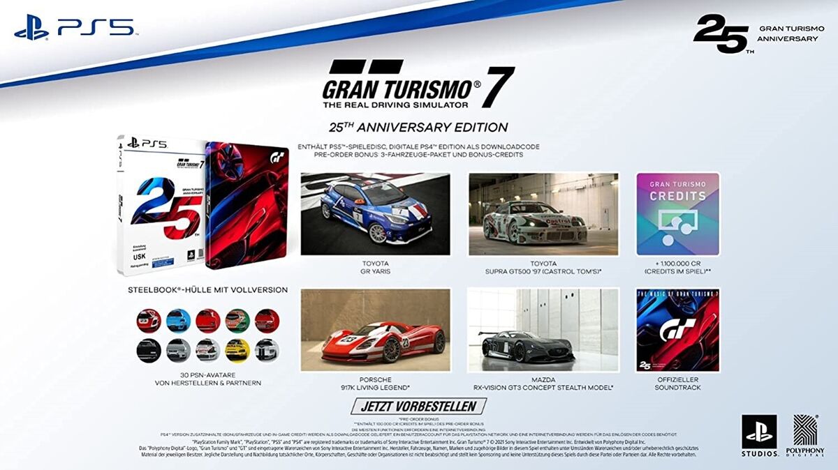 Gran Turismo 7, NEU, Standard / 25th Anniversary Edition, PS4 / PS5, GT7