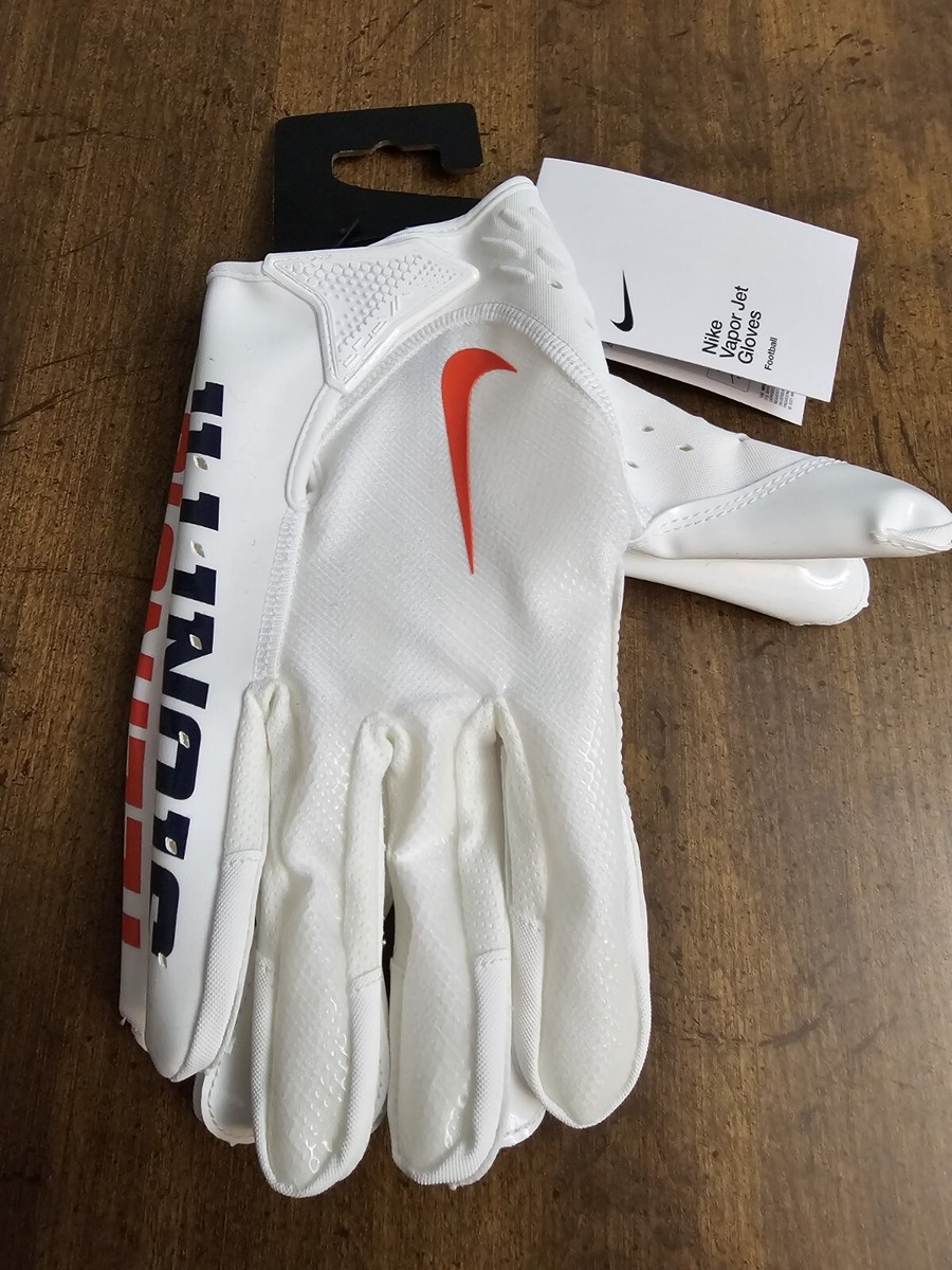 Nike Vapor Jet NCAA Illinois Fighting Illini Football Gloves
