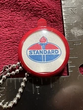 Vintage Salesman Sample Key Chain, Lee’s Standard Oil Service, Complete Car Care