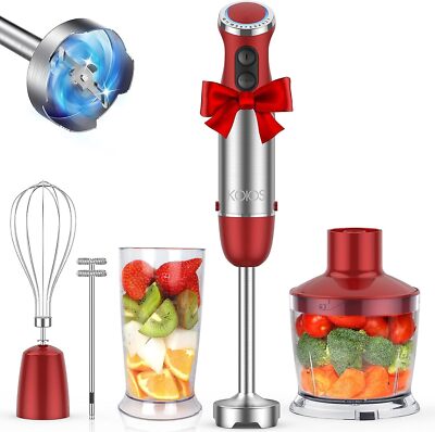 KOIOS 5 in 1 Hand Blender Immersion Set 1000W 12 Speed with Stainless Steel B...