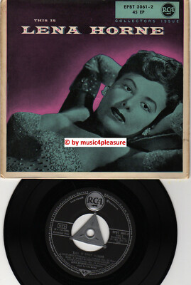   7'' EP 1955 Lena Horne THIS IS LENA Rare German RCA s1 BIG LOGO EPBT 3061-2 EX 