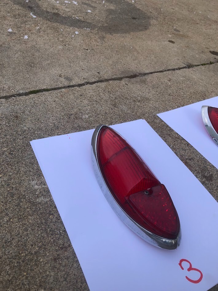 VW KARMANN GHIA REAR TAIL LAMP LENS, RED, ONE, 1960-1969 #3 NOT