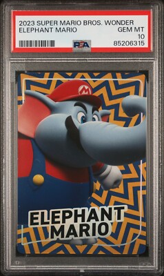 PSA 10 Super Mario Bros Wonder Elephant Mario Trading Card 473