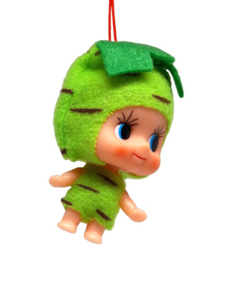 QP Kewpie Veggie Kostüm Riemen Mini Figur aus Japan 5 cm groß