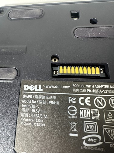 Dell PR01X Docking Station w/ Power Adapter for Latitude D-Series Laptops - Picture 3 of 5