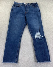 Levis Premium Women's 31* Wedgie Straight Button Fly Jeans Medium Wash (Fits 30)