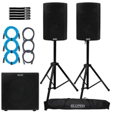 Alto Professional TX412 12" Powered Active Speakers Pair w 18" Subwoofer Package