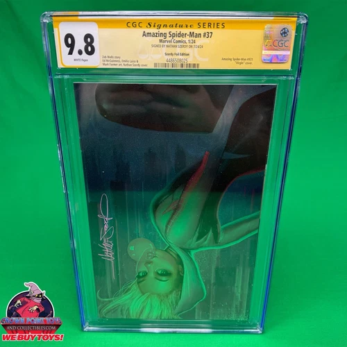 AMAZING SPIDER-MAN #37 CGC 9.8 SS Foil Virgin Signed Nathan Szerdy Spider-Gwen