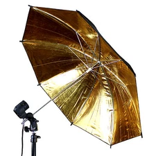 43" Photo Umbrella Gold&Black Studio Flash Light Reflective Photograph Umbrella