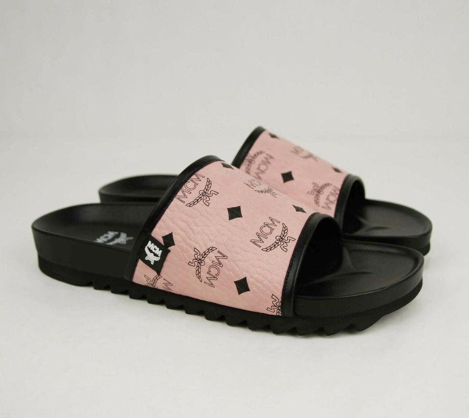 [MCM]★Visetos slide sandals MCM Women's Visetos Criss Cross Slide Sandals | Bloomingdale's