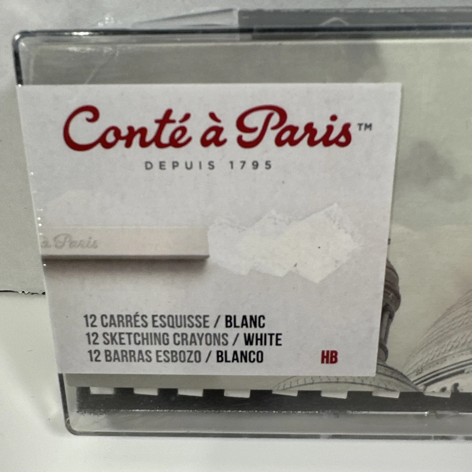 Conte A Paris карандаши - белый белый белый HB коробка из 12 новый запечатанный - Изображение 2 из 4