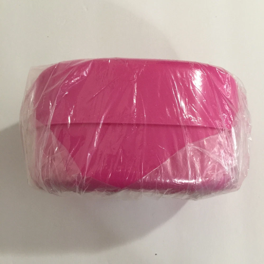 Bento Box Lunch Box Pink Color Life 2 Tier Oval Box - 5" x 3.25" x 2.75"