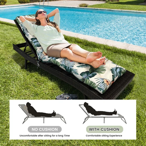 Outdoor Chaiselongue Kissen Wasserdicht Terrasse Faltbar Chaiselongue Kissen USA - Bild 6 von 117