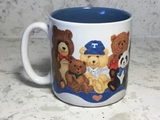 Vintage 1993 TEDDY BEARS Ceramic Coffee Cup / Mug KOREA