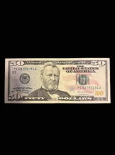 Lightly Circulated $50 Bill (Fifty Dollar Bill) - 2017A
